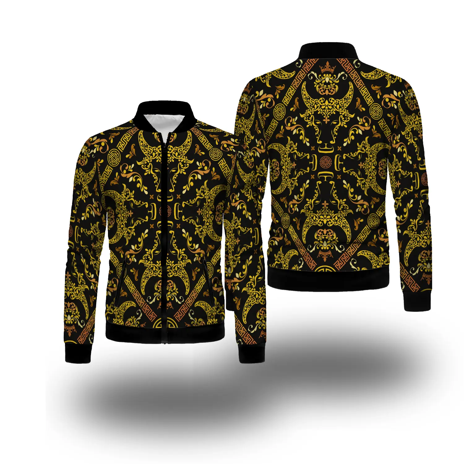 Luxury versace varsity zipper tracksuit jacket hot trend 2024-7474